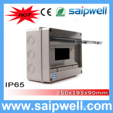 Saip High Quality IP65 12 ways weatherproof distribution box 250*195*90mm